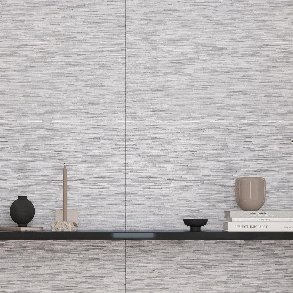 Chambray Gray Thread Porcelain Tile 24x48 | Tile Club
