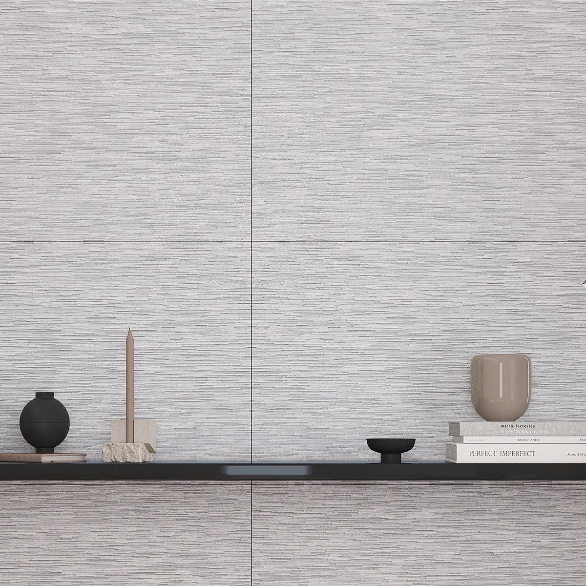 Chambray Gray Thread Porcelain Tile 24x48 | Tile Club