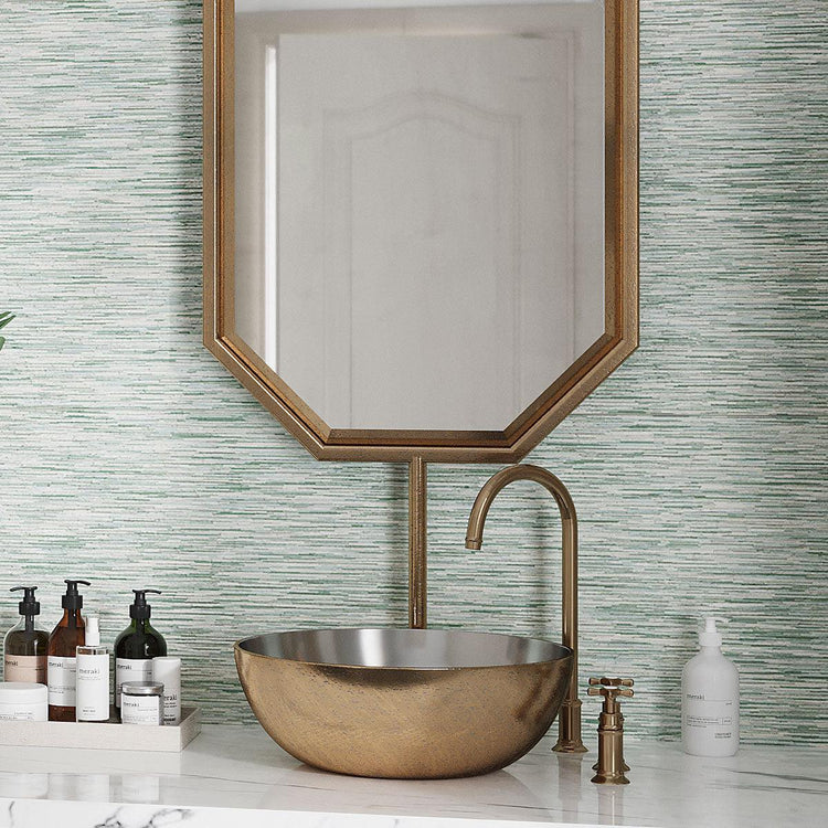 Chambray Green Thread Porcelain Tile
