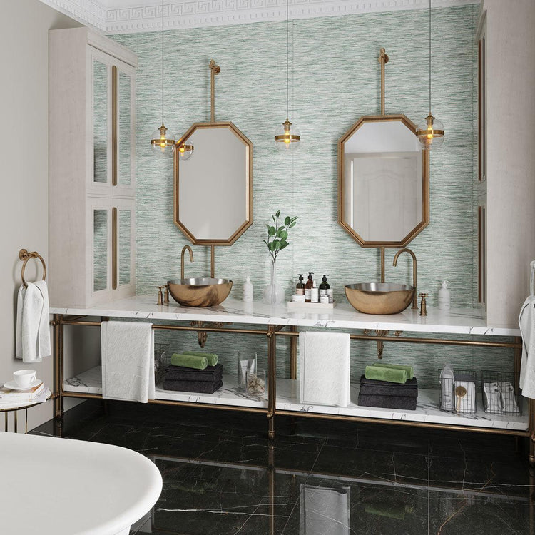 Chambray Green Thread Porcelain Tile 24x48 | Tile Club