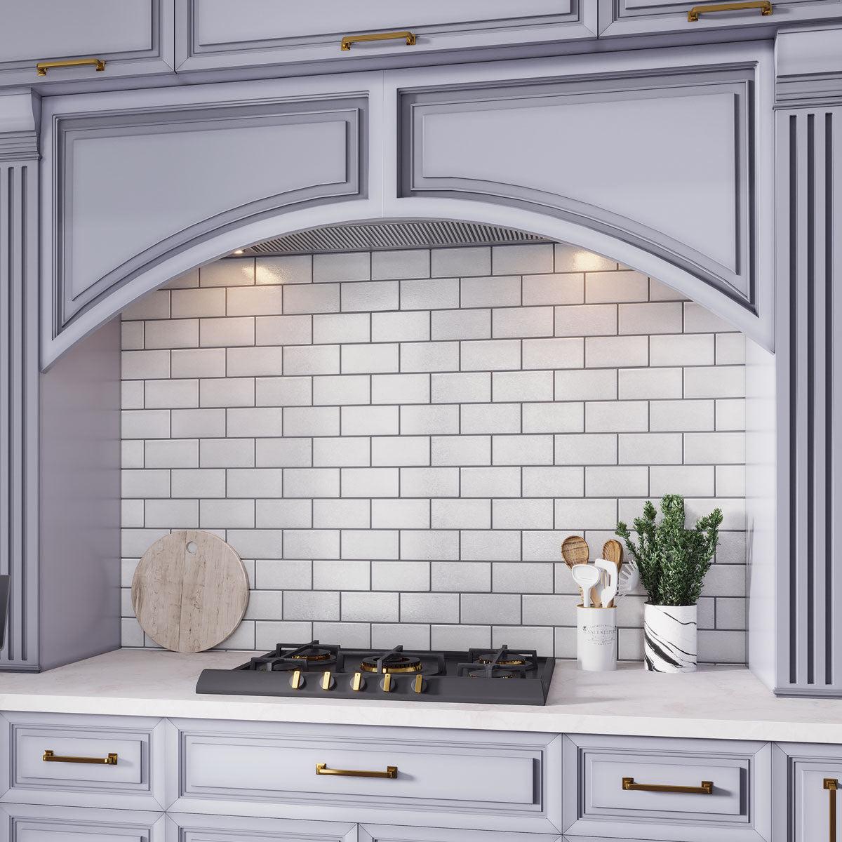 Chateau White 3X6 Ceramic Subway Tile