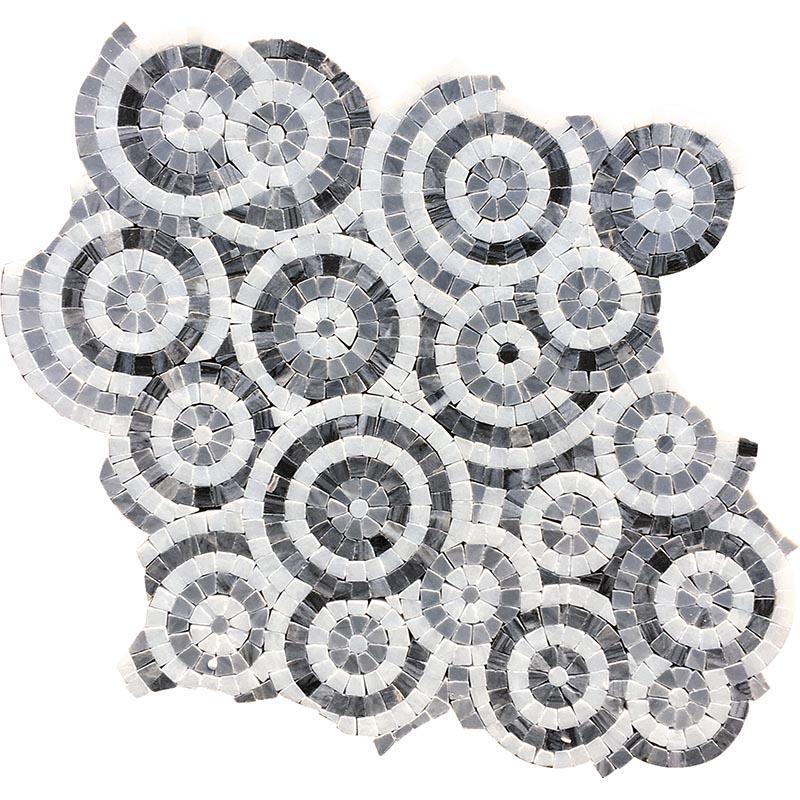 12.2" x 12.2" Circles Micro Mosaic Tile | Tile Club | Position1