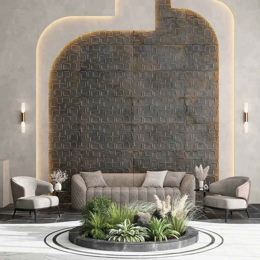 Future Tiles Pattern Circuit Acero Futuristic Porcelain Tile – Tile Club