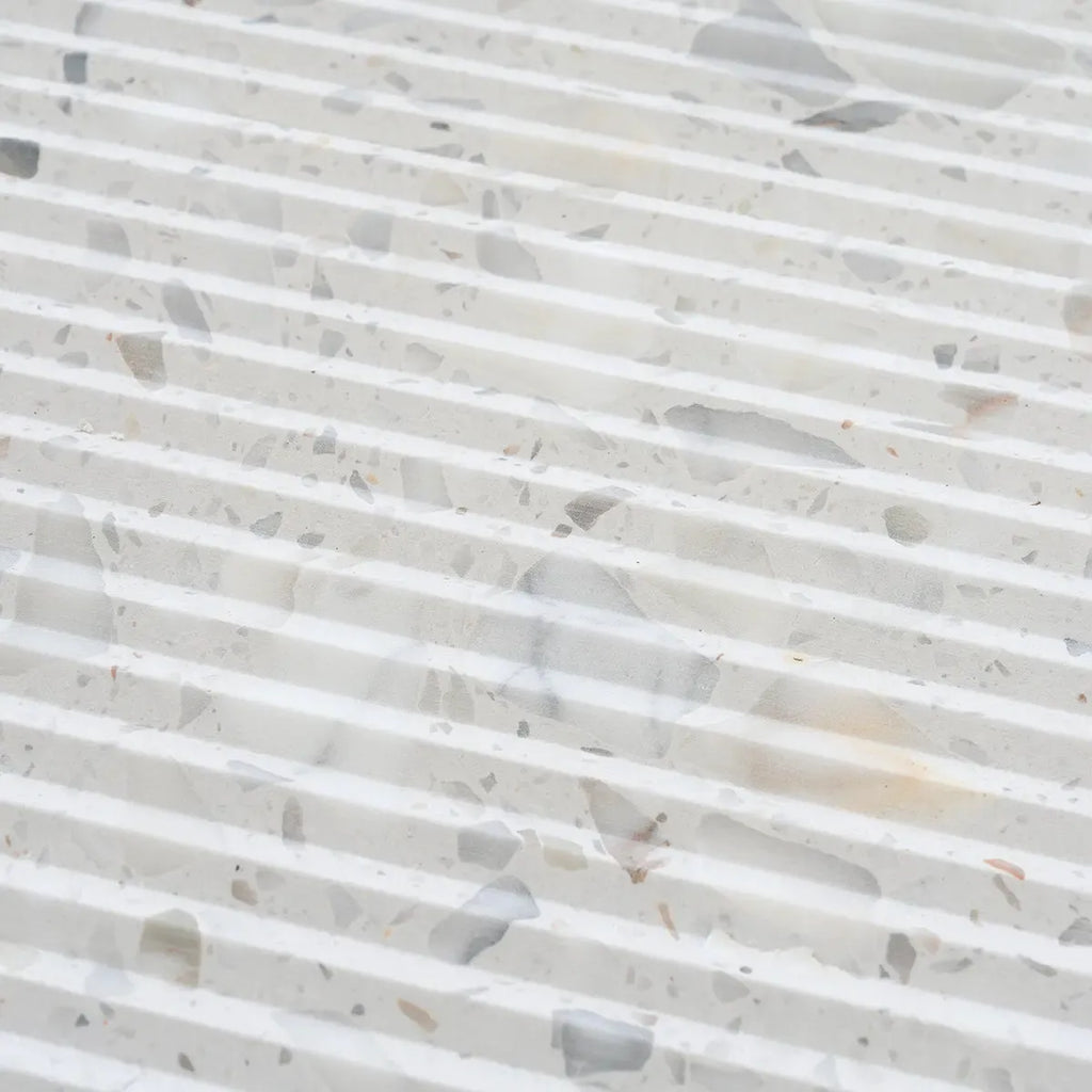 Coastal Sky Ridged Terrazzo Tile 12" x 24" | Tile Club