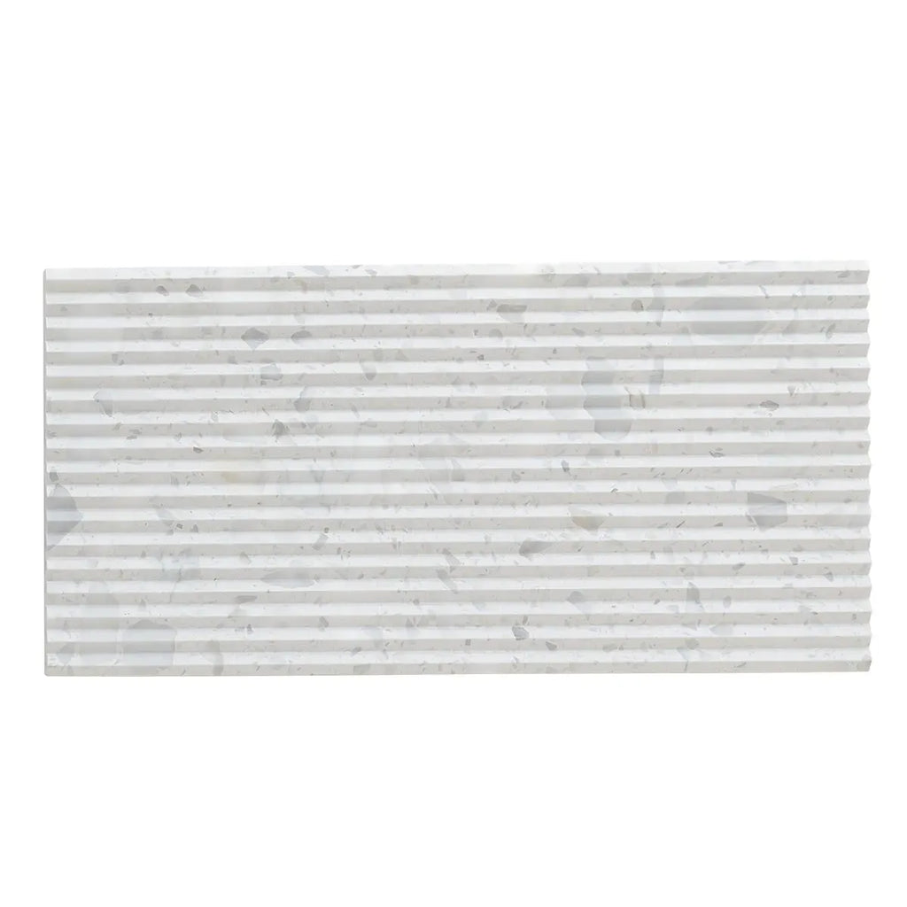 Coastal Sky Ridged Terrazzo Tile 12" x 24" | Tile Club