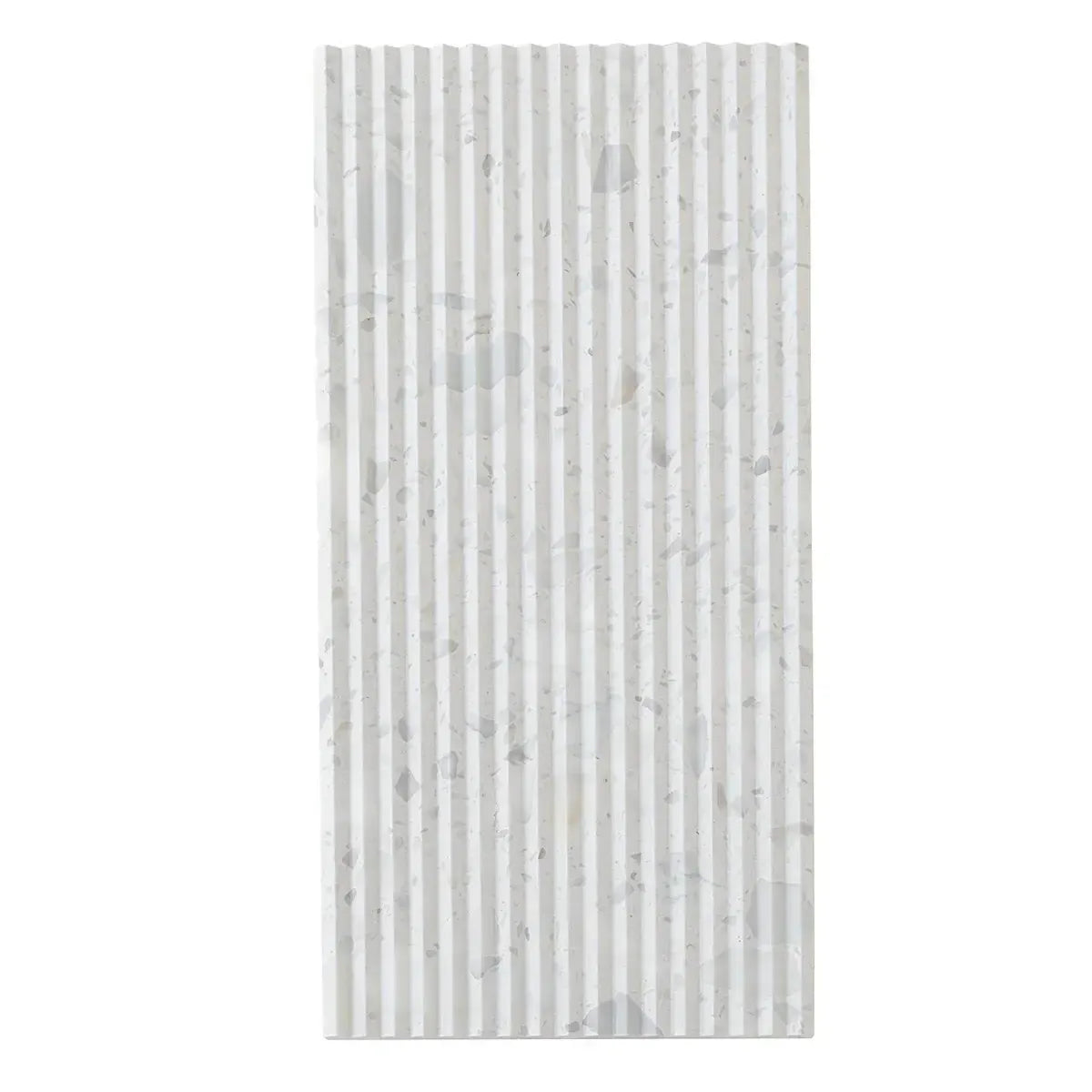Coastal Sky Ridged Terrazzo Tile Sample | Tile Club