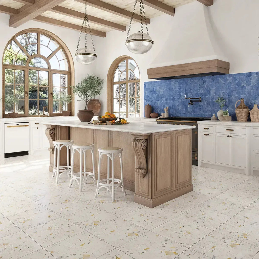 Coastal Sky Real Terrazzo Tile 24