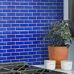 Cobalt Blue Glass Brick Tile | Tile Club