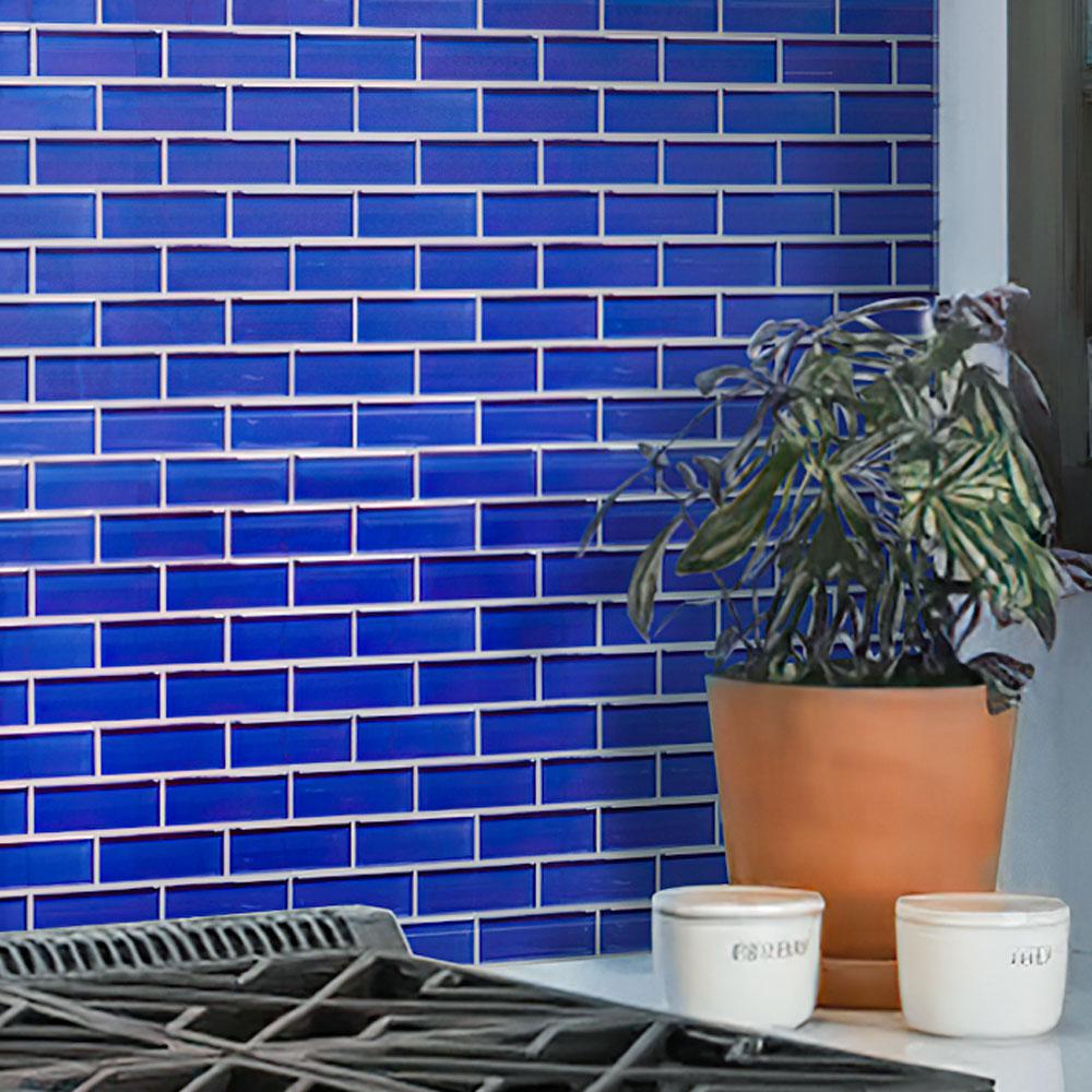 Cobalt Blue Glass Brick Tile | Tile Club