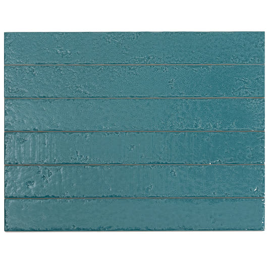 Colobric Bright Teal Brick 2x16 Ceramic Wall Tile | Tile Club
