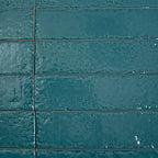 Colobric Bright Teal Brick 2x16 Ceramic Wall Tile | Tile Club
