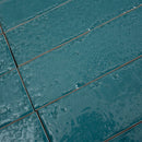 Colobric Bright Teal Brick 2x16 Ceramic Wall Tile | Tile Club