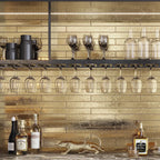 Colobric Glossy Gold 2x16 Ceramic Wall Tiled Bar