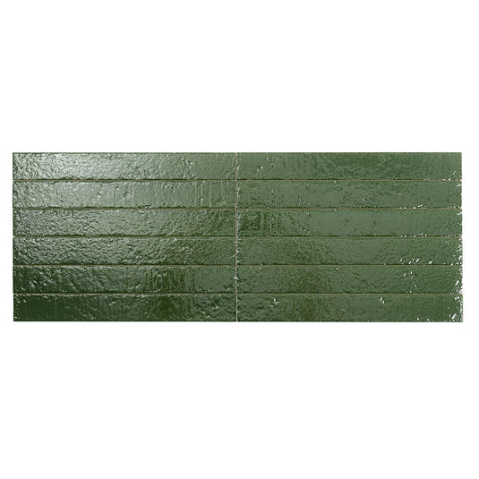 Colobric Green Brick 2x16 Ceramic Wall Tile | Tile Club