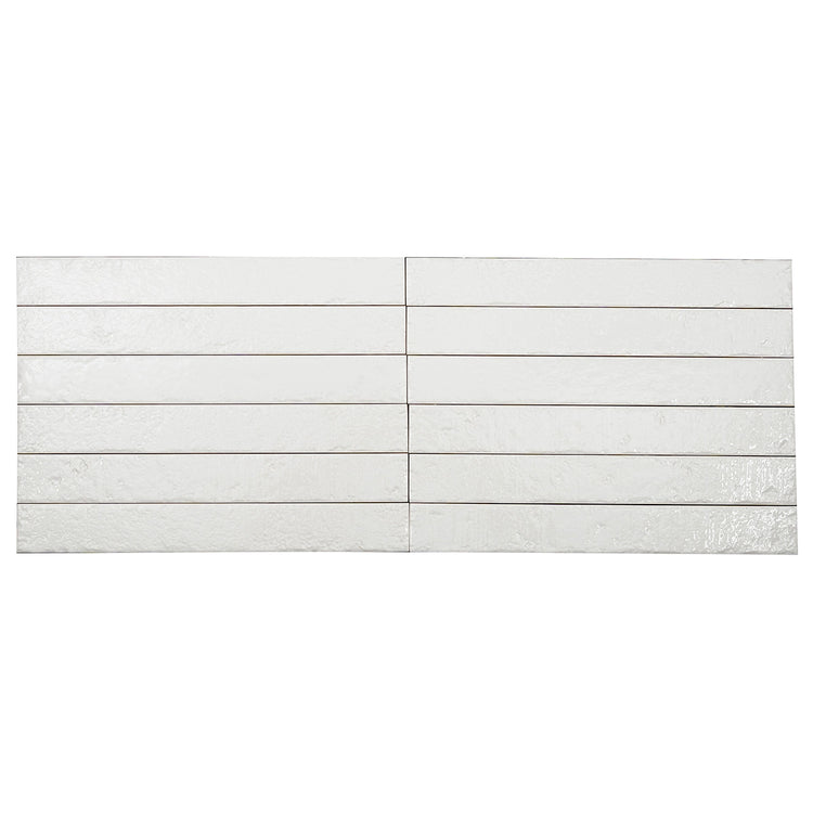 Colobric White Brick 2x16 Ceramic Wall Tile
