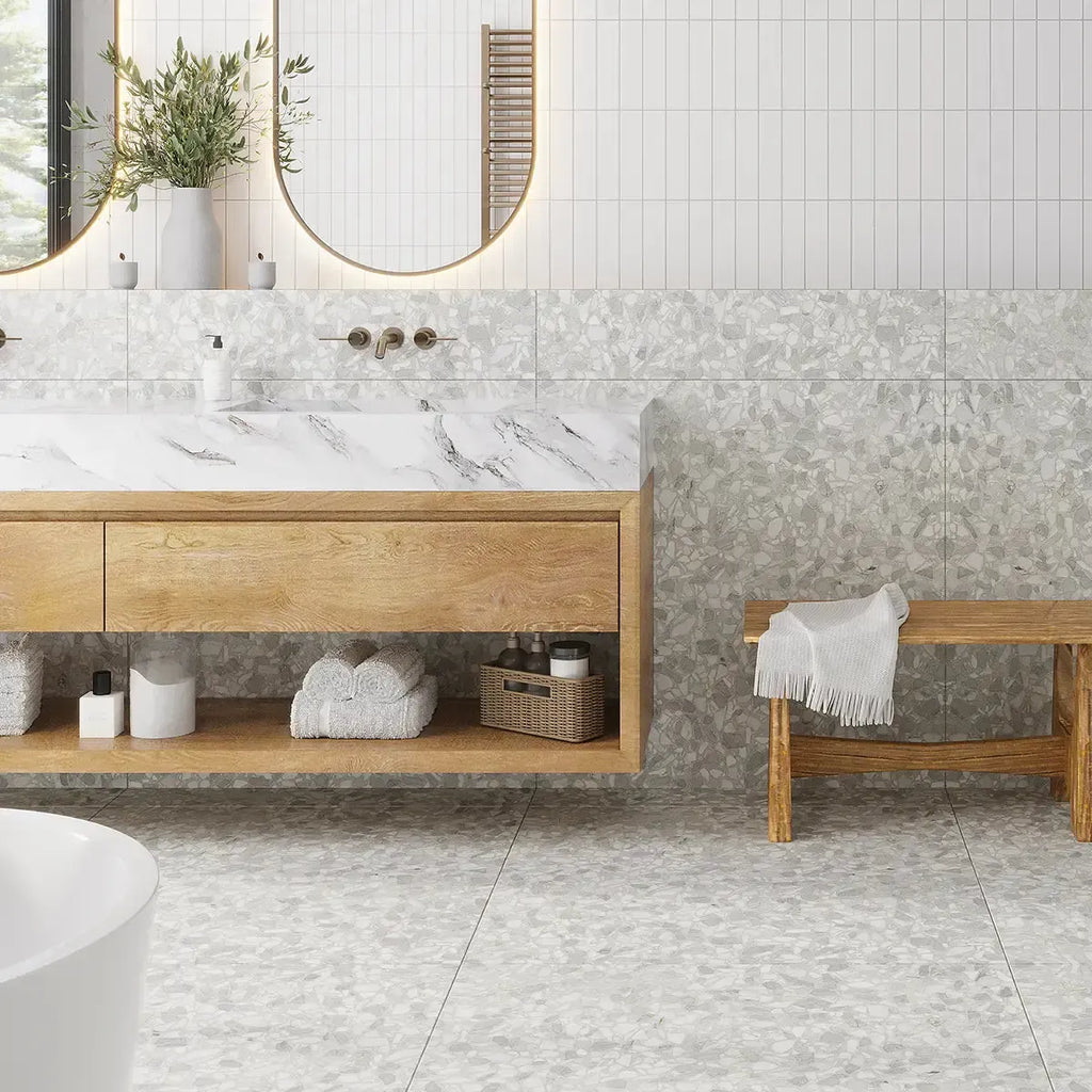 Constellation White Terrazzo Porcelain Tile | Tile Club