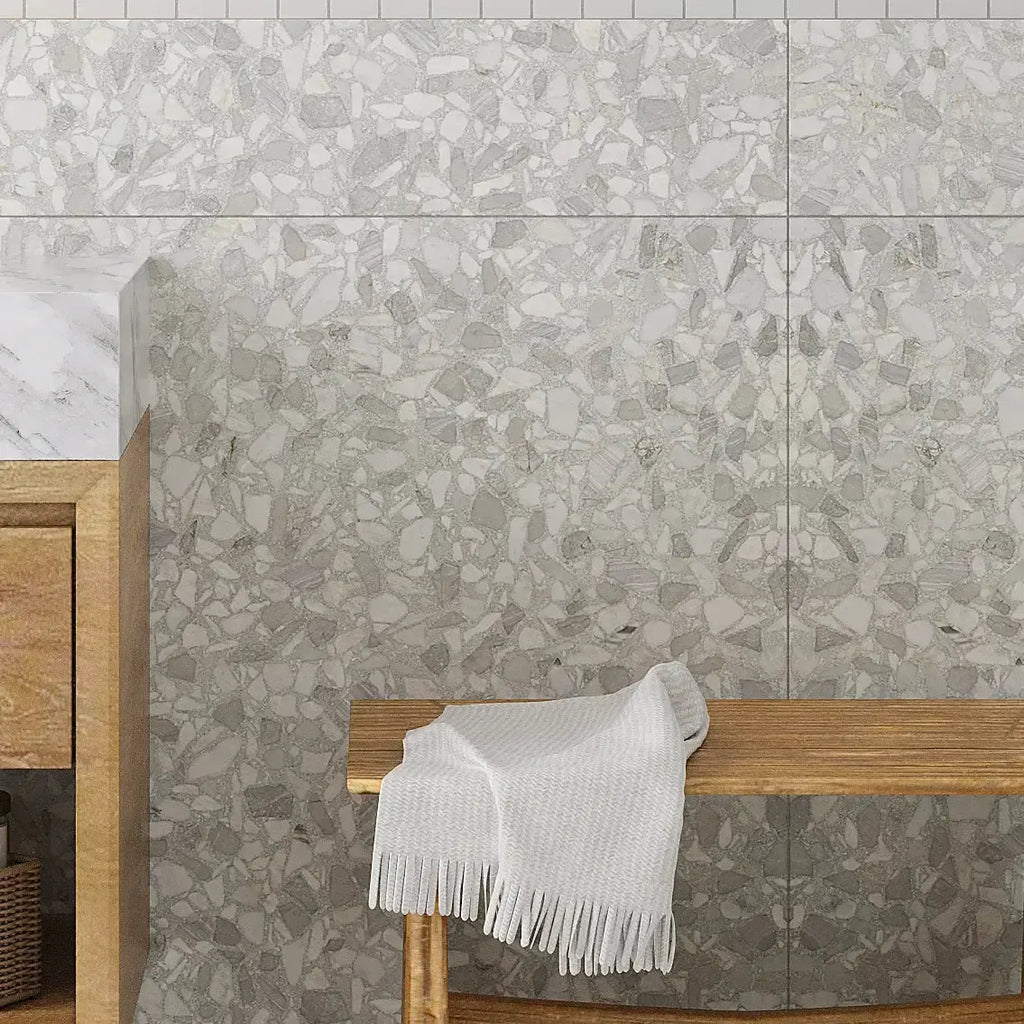 Constellation White Terrazzo Porcelain Tile | Tile Club