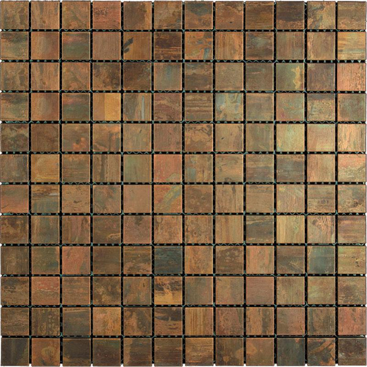 Copper square metal mosaic tile