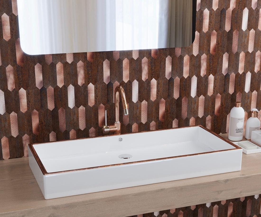 Copper Look Picket Peel and Stick Tile | Tile Club