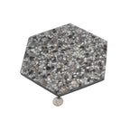 Corazza Black Sand Shell and Terrazzo Hexagon Tile | Tile Club