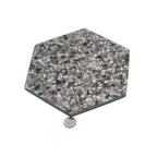 Corazza Black Sand Shell and Terrazzo Hexagon Tile | Tile Club