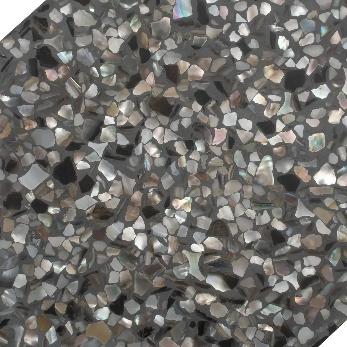 Corazza Black Sand Shell and Terrazzo Hexagon Tile | Tile Club