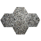 Corazza Black Sand Shell and Terrazzo Hexagon Tile | Tile Club