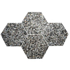 Corazza Black Sand Shell and Terrazzo Hexagon Tile | Tile Club