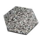 Corazza Black Sand Shell and Terrazzo Hexagon Tile | Tile Club