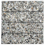 Corazza Black Sand Shell and Terrazzo Subway Tile | Tile Club