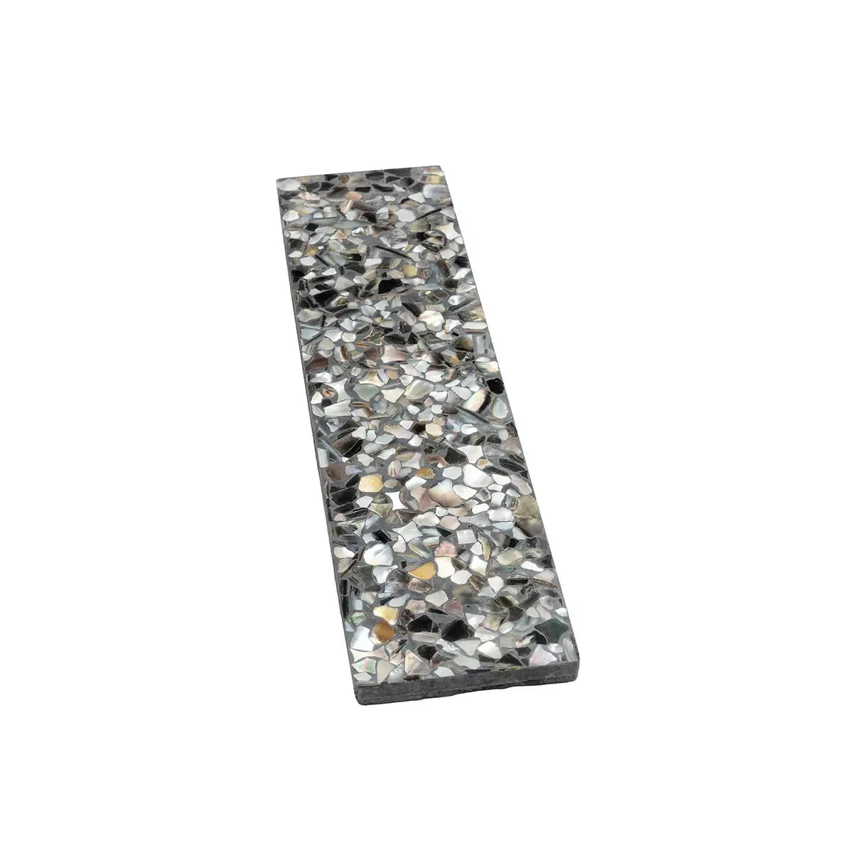 Corazza Black Sand Shell and Terrazzo Subway Tile | Tile Club