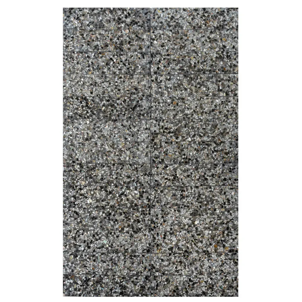 Corazza Black Sand Shell and Terrazzo Subway Tile | Tile Club