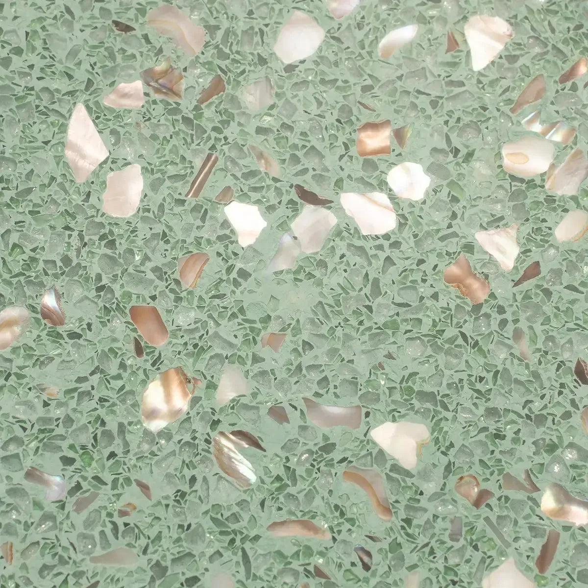 Corazza Tropical Green Shell and Terrazzo Hexagon Tile | Tile Club