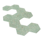 Corazza Tropical Green Shell and Terrazzo Hexagon Tile | Tile Club