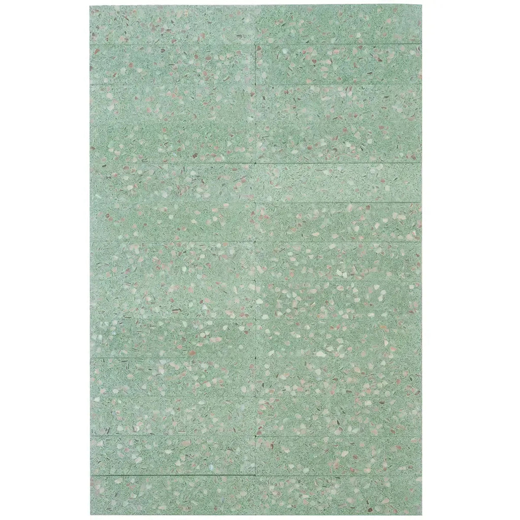 Corazza Tropical Green Shell and Terrazzo Subway Tile | Tile Club