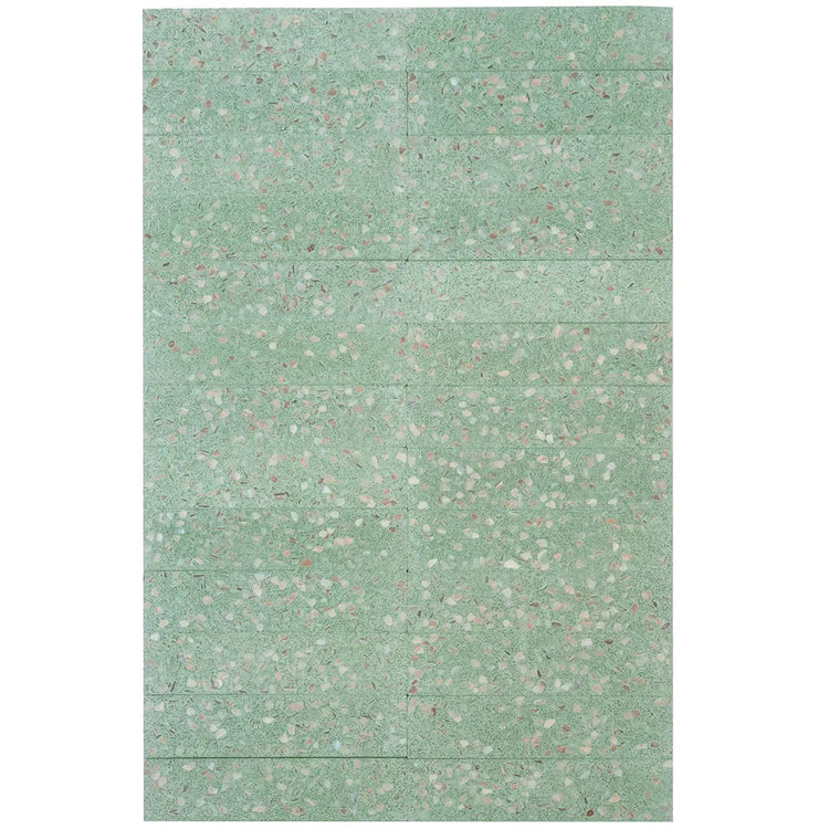 Corazza Tropical Green Shell and Terrazzo Subway Tile | Tile Club