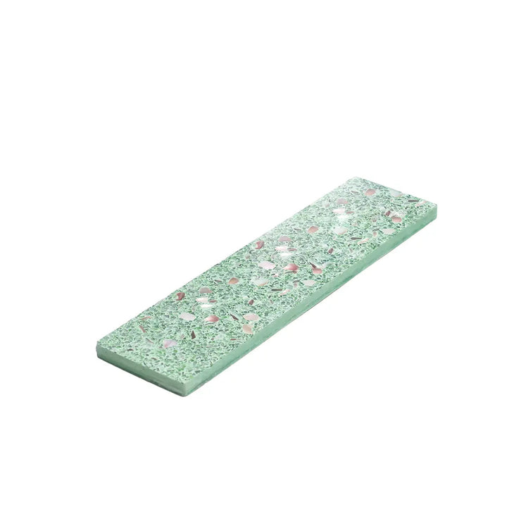 Corazza Tropical Green Shell and Terrazzo Subway Tile | Tile Club