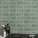 Corazza Tropical Green Shell and Terrazzo Subway Tile