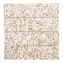 Corazza White Sand Shell and Terrazzo Subway Tile | Tile Club