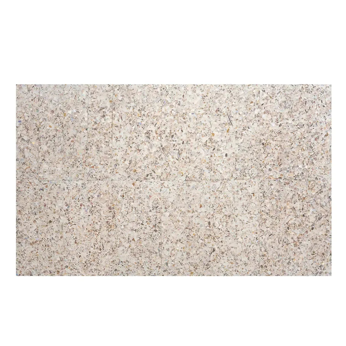 Corazza White Sand Shell and Terrazzo Subway Tile | Tile Club