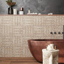 Corazza White Sand Shell and Terrazzo Subway Tile | Tile Club