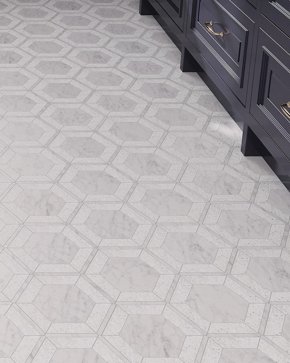 Cosmos Hex Marble Mosaic Tile | Tile Club