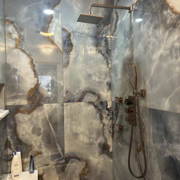 Emporio Blue Onyx Large-Format Porcelain Tile 24x48 | Tile Club