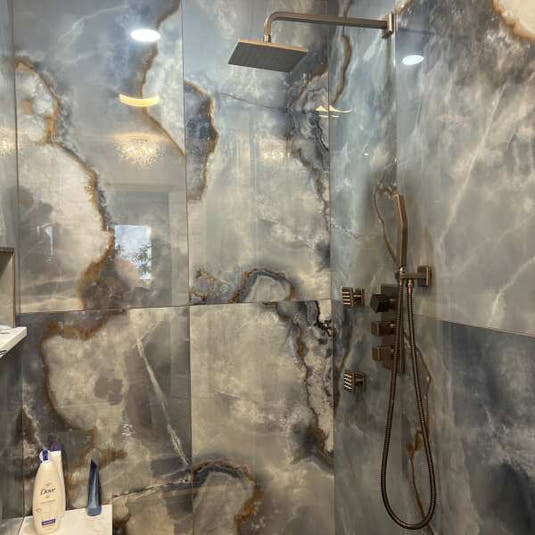 Emporio Blue Onyx Large-Format Porcelain Tile 24x48 | Tile Club