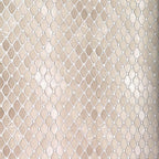 Crema Marfil Octagon With White Dots Marble Mosaic Tile Close-up