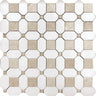 Crema Marfil Square And Thassos Octagon Marble Mosaic Tile