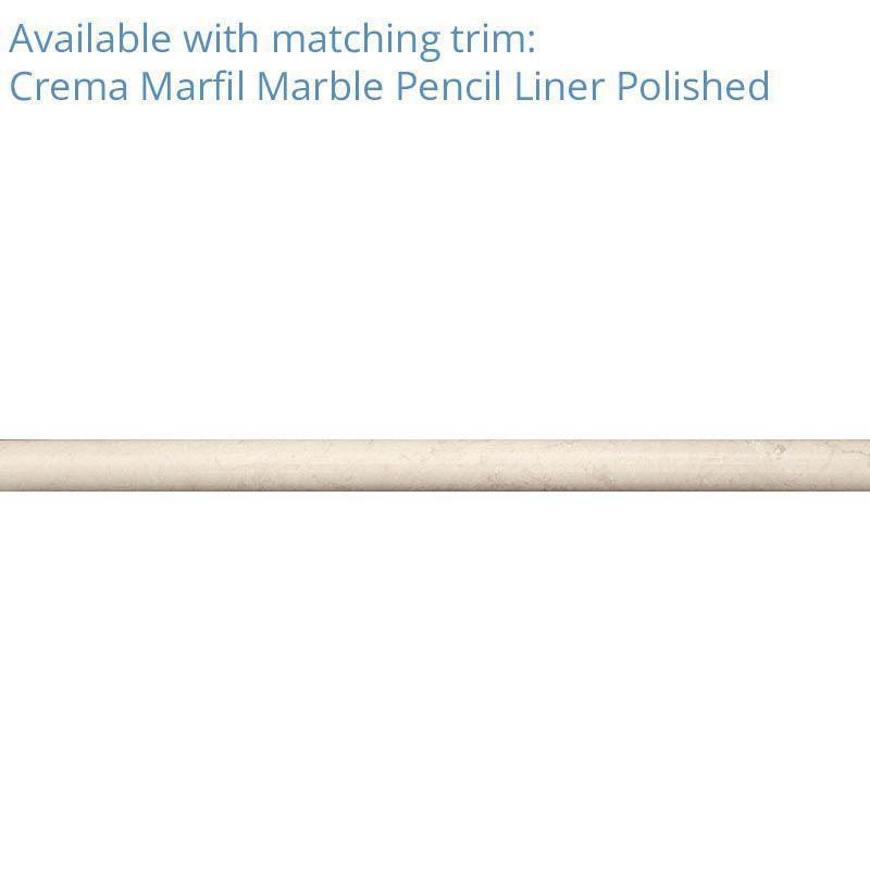 Crema Marfil Subway With Dot Marble Mosaic Tile | Tile Club