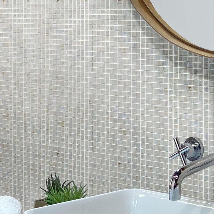 Crystal Ball Mixed Squares Glass Pool Tile | Tile Club