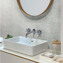 Crystal Ball Mixed Squares Glass Pool Tile Bathroom Backsplash