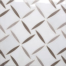 Paper White And Eastern Beige Daisy Mosaic Tile